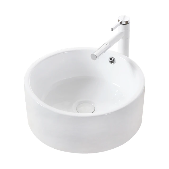 White Porcelain Bathroom Sink Sanitary Wares Ceramic Table Top Wash Basin