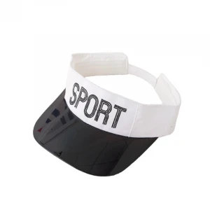 white sun plastic material cap with transparent visor for children hat