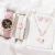 Import Wholesale Beautiful Flower Diamond Watch 5pcs Butterfly Necklace Bracelet Jewelry Set Girls Watches from China
