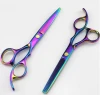 Wholesale best barber scissors professional rainbow hair cutting scissors