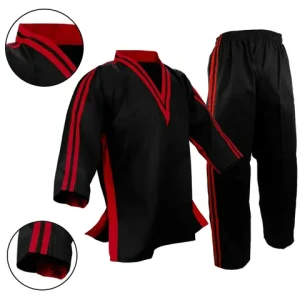 Wholesale 100% Cotton Karate Uniform New Design Unisex Sportswear MMA Training Custom Logo Black Martial Arts Wear OEM Service