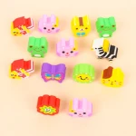 wholesale Custom Cute Kawaii Mini 3D Cartoon Animal Design Kids School Pencil Eraser for Children