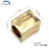 Wholesale Custom Logo Blank Square Gold Cord Ending Cord Stoppers Lock for Garment