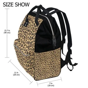 Wholesale Custom Mummy Baby Diaper Bag Backpack Clutch Leopard Diaper Bags