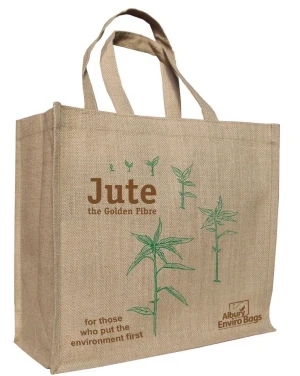 Wholesale custom printed natural burlap eco friendly recycle gunny tote bags reusable jute shopping bag