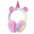 Import Wholesale cute winter colorful glitter Heated unicorn furry ear muffs Christmas Kids rainbow ear warmer from China