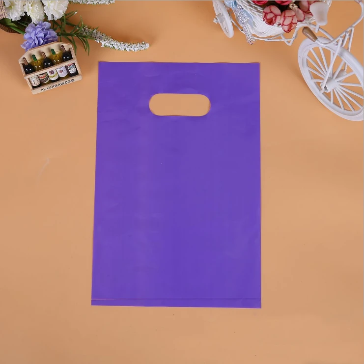 Wholesale Die Cut Handle Eco-Friendly Custom Design Shopping Gravure Printing Groceries Plastic Bags With Logo