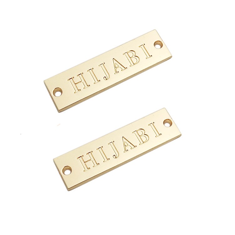 wholesale engraved name custom sew metal logo label tag for clothing