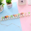 Wholesale factory price hemp rope clamp Creative cute color wooden photo clip 1meter rope household supplies baby clothes clip