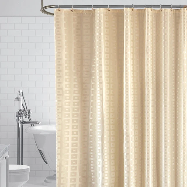 wholesale good quality polyester waterproof bathroom shower curtain with matching window curtain