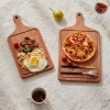 Wholesale High Quality Acacia Round/square Wooden Pizza Peel Cutting Board Cheese Paddle Serving Board With Handle