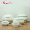 Wholesale price cheap soup tureen, chinese white ceramic tureen with lid
