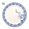 wholesale printing round shape bee pattern children ceramic stoneware dinnerware dishes plates ceramic