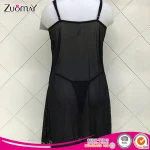 Wholesale pyjama shorts women transparent sexy lingerie sleepwear, sexy transparent dress sleepwear dress