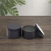 Wholesale Recyclable Small Round Metal Tea-Leaf Compact Matte Black Candle Canister Tin Can Jar with Lid 1.5oz 45g