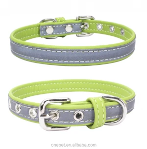 Wholesale reflective dog collars pet accessories products cat dog harness leather collar