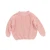 Import wholesale solid color nude knitted girls handmade baby sweater from China