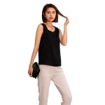 Wholesale Women Camisole Blank Tank Tops Ladies Pure Silk Bottoming Shirt Latest Design