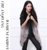Winter warm sleeveless real raccoon fur good quality heated fur vest