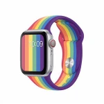 Women Men Wrist Accessories Smart Watch Strap Bracelet 40mm 44mm 38mm 42mm Rainbow Silicone for Apple apple Watch Bands