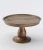 Import Wood cake stand with gold metal base for wedding party catering dining buffet hotels wooden top dessert platter from India