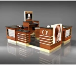 Wood hair service kiosk with your logo/bar display kiosk for hair