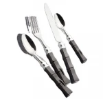 Wood handle cutlery set stainless steel Tableware set Best Selling Products Gift Fork Spoon Flatware Dinnerware