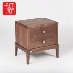 Wood simple style bedroom furniture beside table nightstand