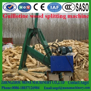 Wood splitting machinery for forest factory use
