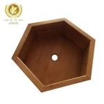 Wooden hands wash basin bathroom sinks