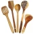 Import Wooden Serving and Cooking Spoon Kitchen Utensil - Set of 6  Handicraft Handmade India from India