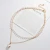 Import YD Korean Jewelry Fashion Pearl Choker Necklace, Women Cute Girl Gold color Double Layer Chain Pearl Pendant necklace from China