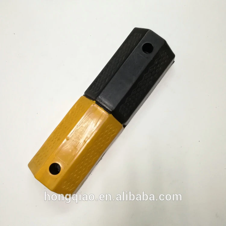 Yellow and Black Rubber Wheel Stopper Parking Curbs