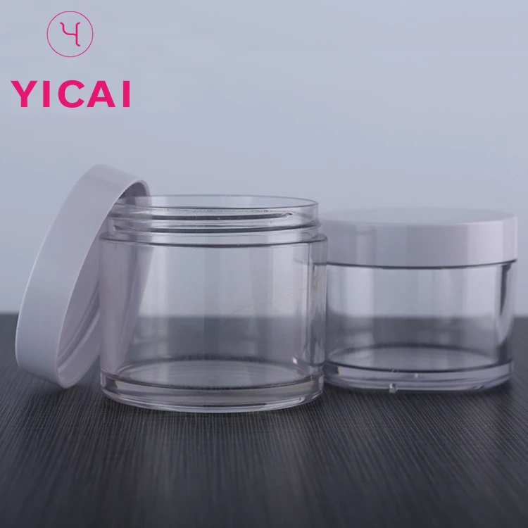 YICAI Clear PETG Plastic Container 250 ml,luxury skin mask jar