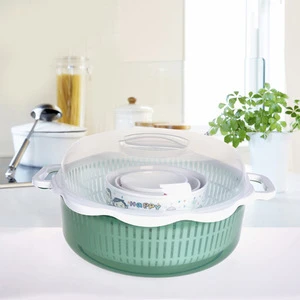 Zenyin kitchenware pp plastic vegetable basket colander washing strainer with lid