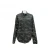 Import Zipper binding print coated decoration black womens jacket coats long polyester fabric jackets & coats from China