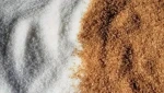 White and brown sugar