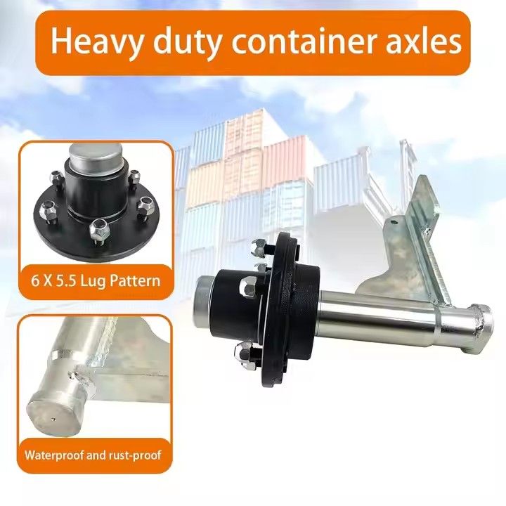 Buy Fully Assembled Heavy Duty Shipping Container Wheel Axles Jack Kit ...
