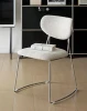 Nordic Dining Chair Stainless Steel Frame Upholstered Side Chair for Home Dining Room