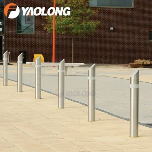 Yaolong 304 316L Stainless Steel Outdoor Roadway Safety Barrier Steel Parking Lot Traffic Bollard