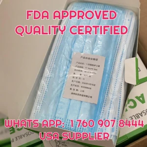 3 Ply Non Woven Face Masks with earloops  $0.28/ PC FDA APPROVED QUALITY CERTIFIED  WHATS APP: 1 760 907 8444