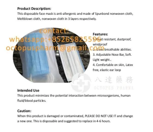Disposable face mask_surgical, antivirus