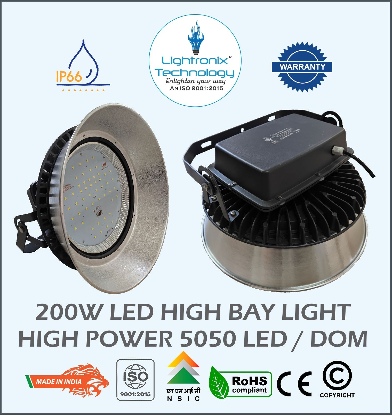 Buy 200 Watt Led High Bay Light Petra Model from LIGHTRONIX TECHNOLOGY ...