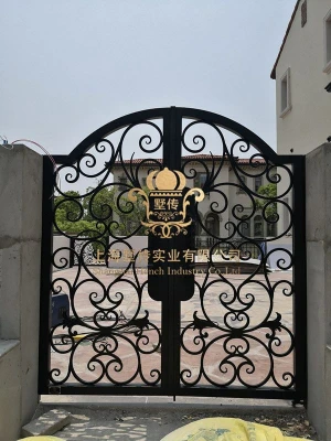 fluorocarbon painting  fancy electrick lock wrought iron gates  for driveways residential electric gates designs for sale