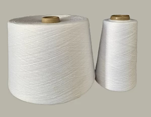 100% Virgin Polyester Ring Spun Titanium White Yarn