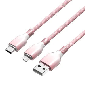 Gradient color, transparent data cable