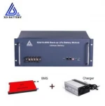 LCD Display 48 Volt Rechargeable Li ion Lithium 48V 50AH Lifepo4 Solar Teleocm Battery Pack with BMS and Charger