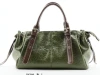 olive-green vintage-style handbag