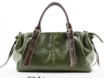olive-green vintage-style handbag