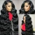 Import Body Wavy Human Hair Lace Front Wig Natural Black from China